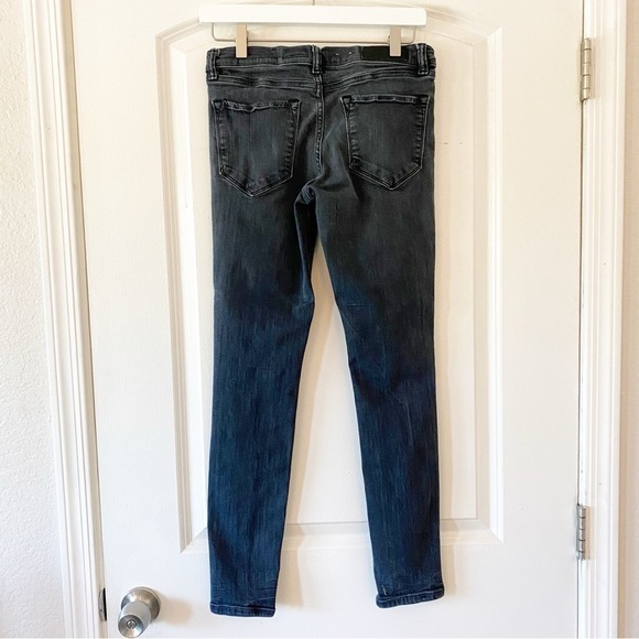 ALLSAINTS Black Pipe Slim Fit Jeans Low Rise - Picture 6 of 9